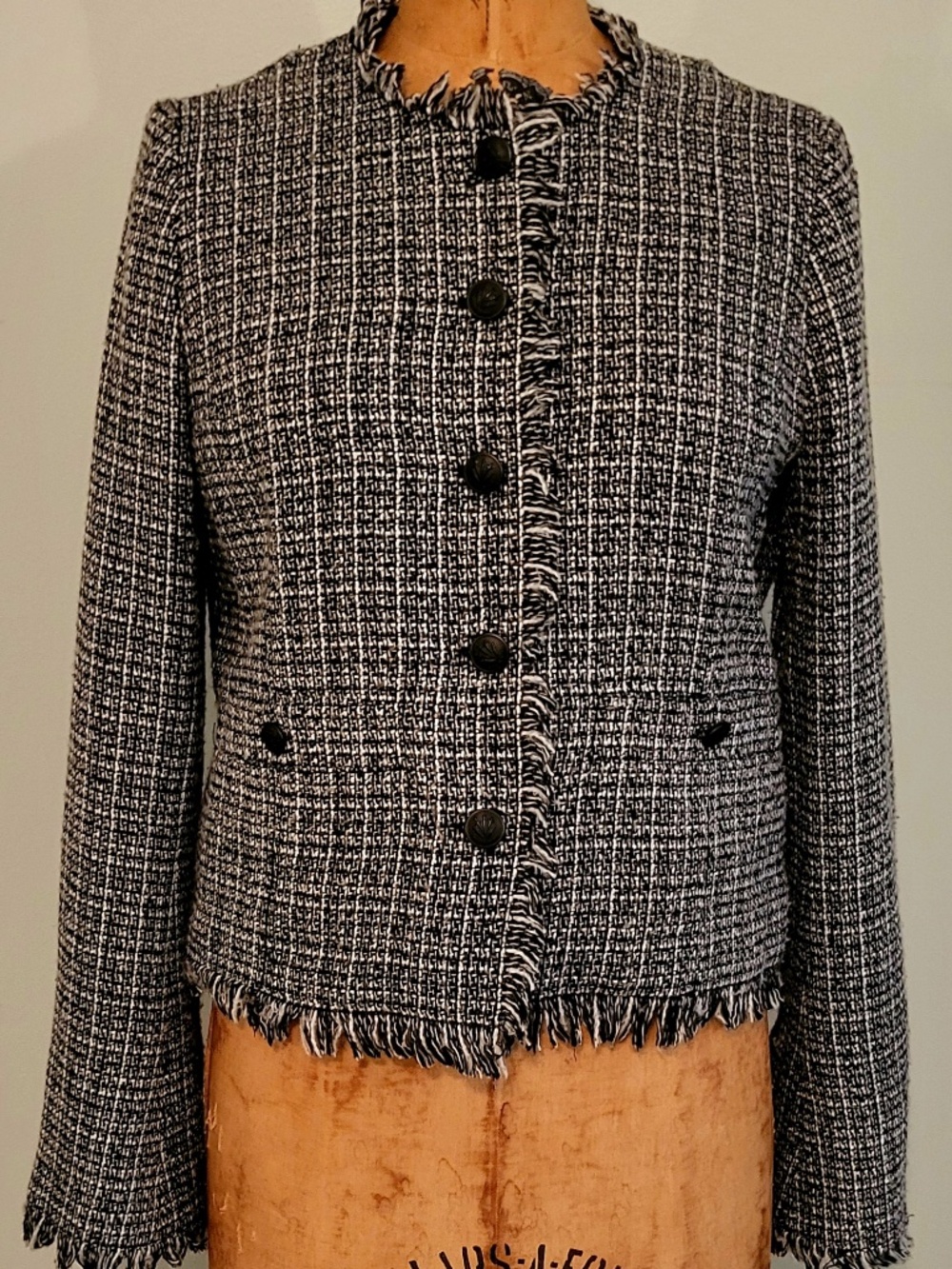 Rag and Bone Carmen Tweed black and white Jacket size 8